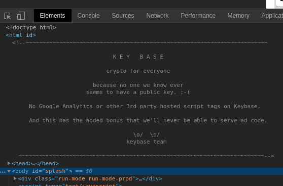 keybase developer greeting